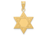 14K Yellow Gold Star of David Pendant Necklace (NO CHAIN)